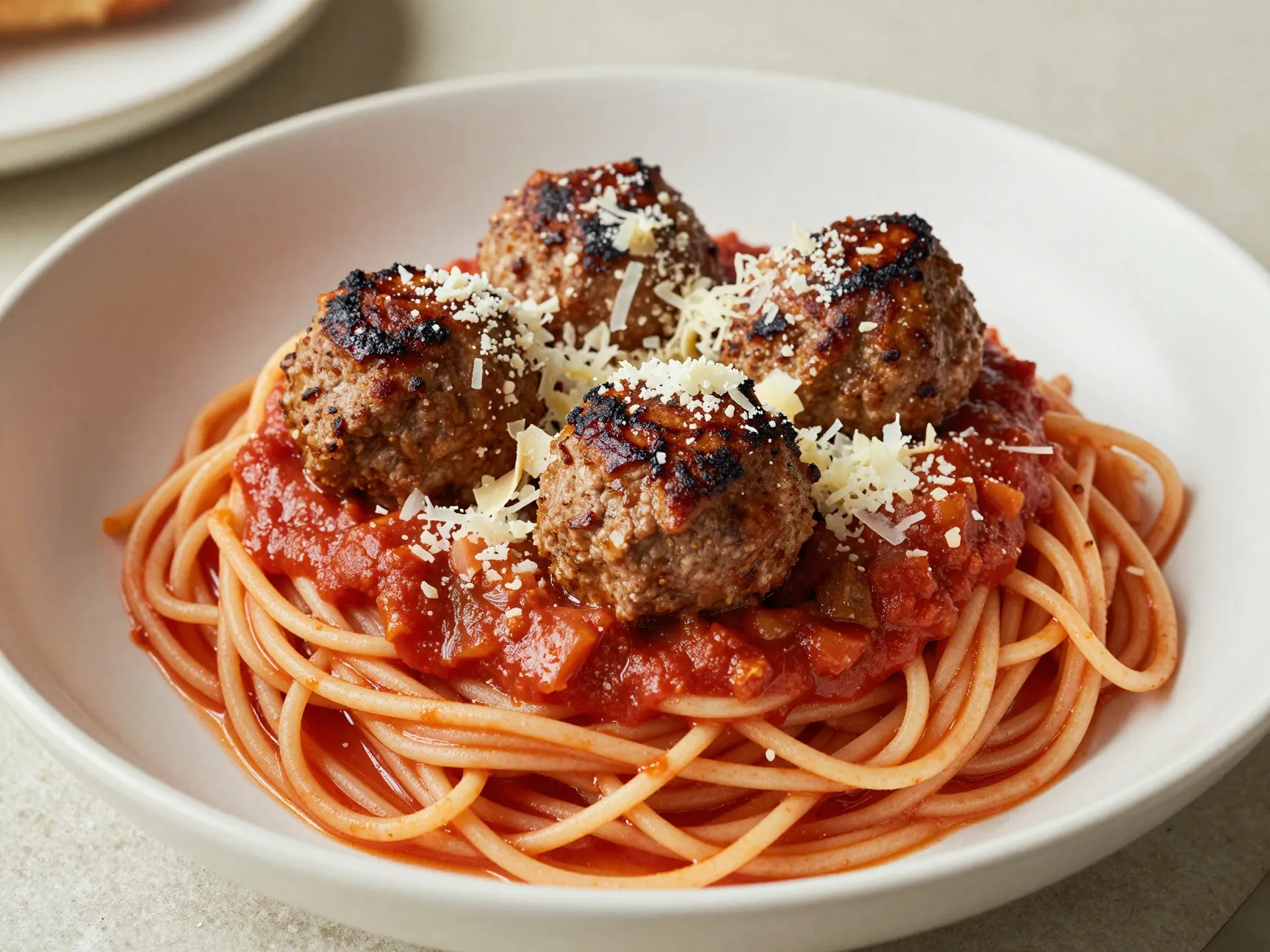 Spaghetti with meatballs