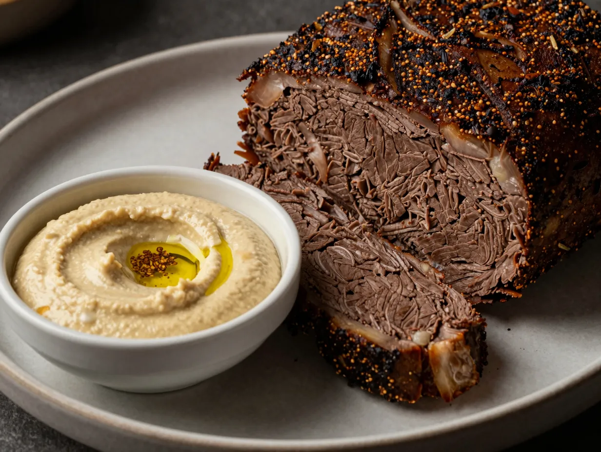 Spiced beef gyro loaf with cumin and paprika
