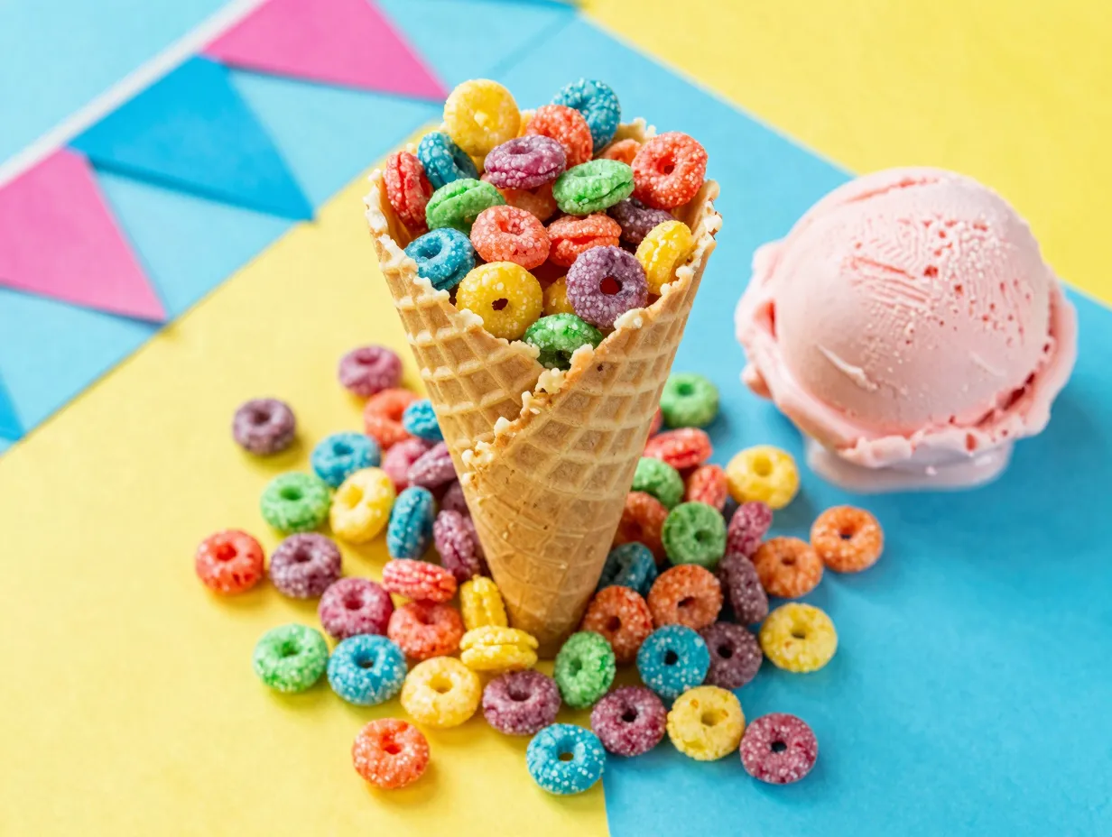 Cereal based waffle cone