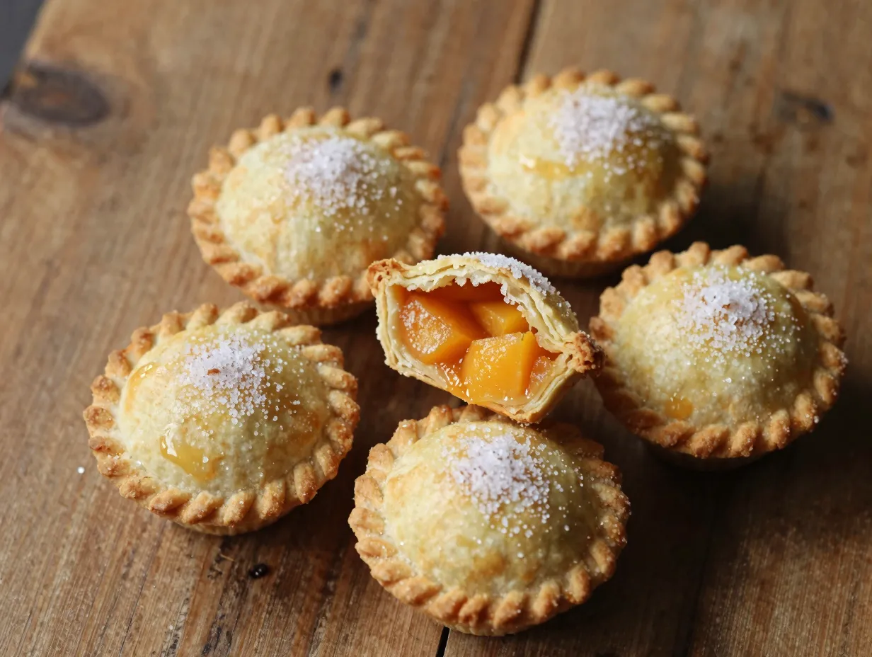 Midnight peach hand pies