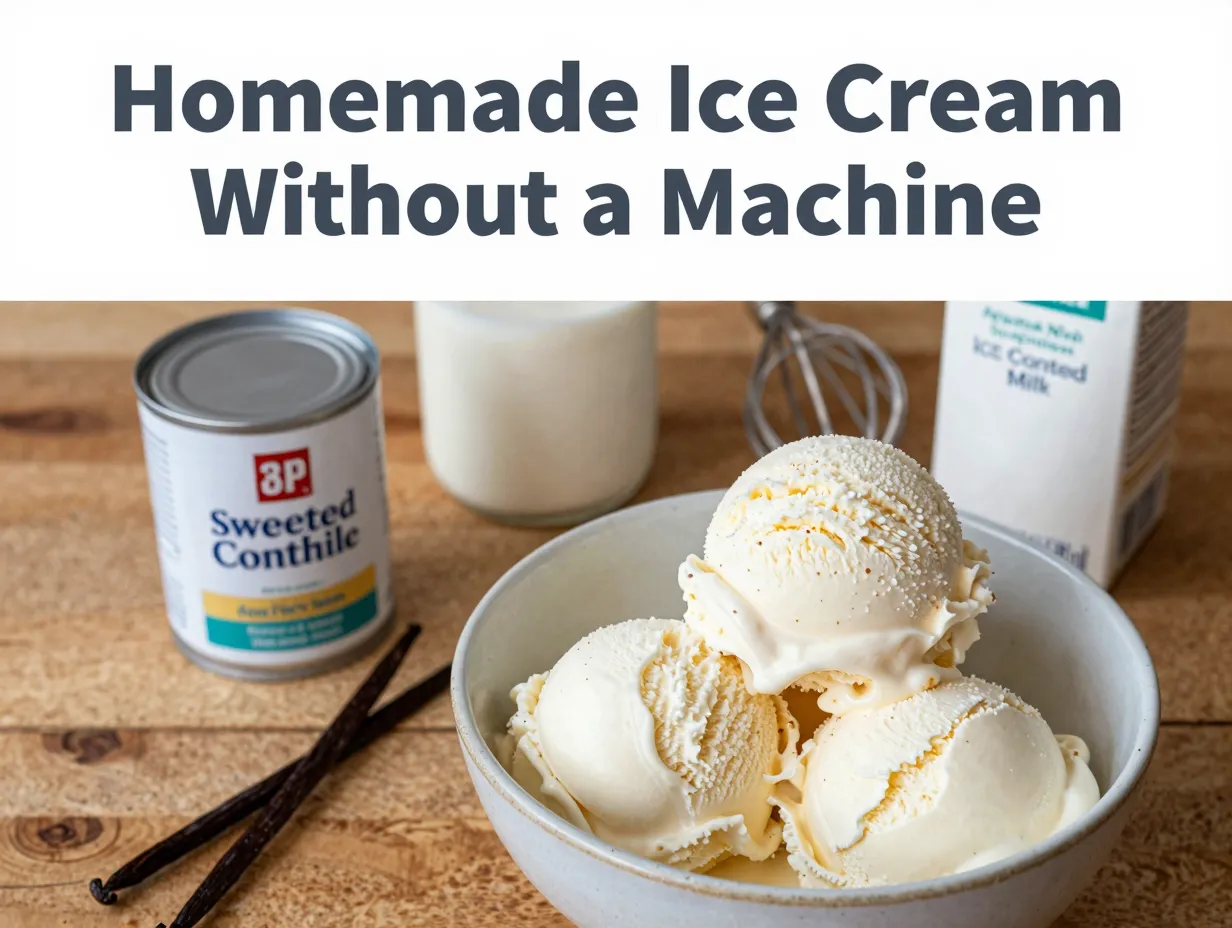 Homemade ice cream without a machine