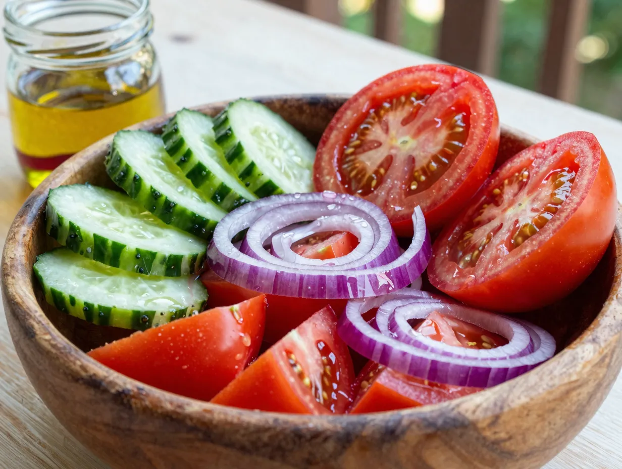 Tomato cucumber salad