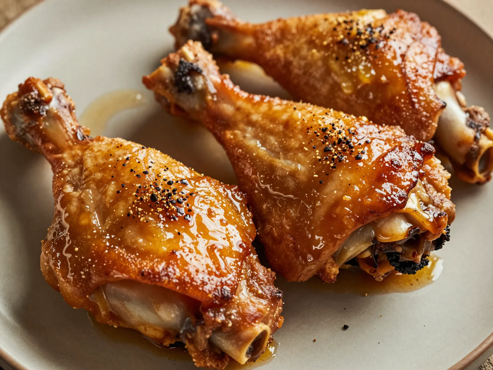Honey mustard glazed chicken thighs