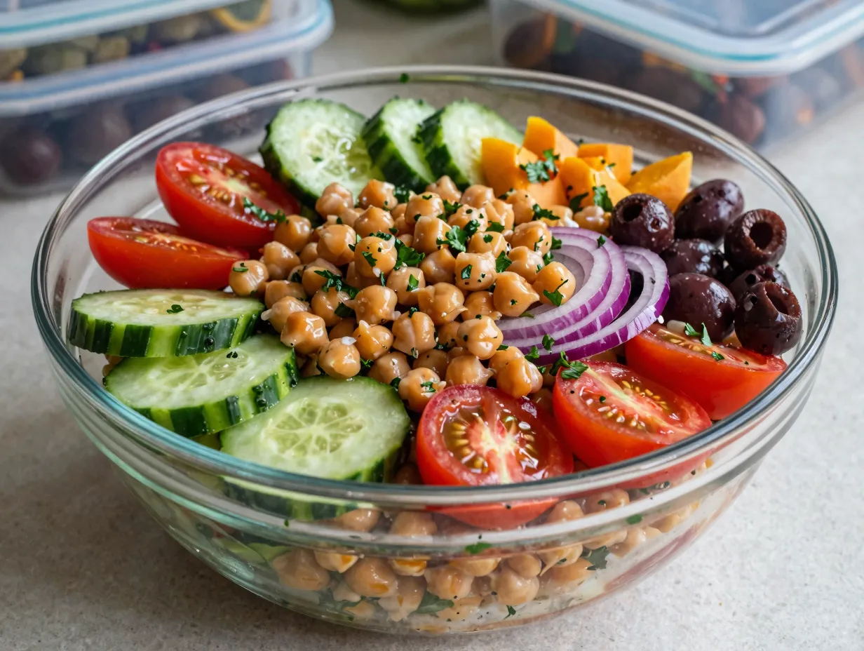 Mediterranean chickpea salad