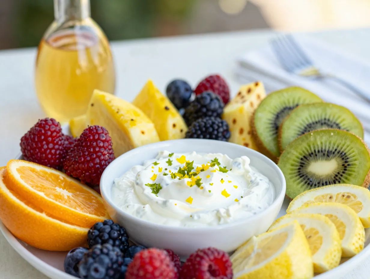 Citrus cream cheese dip