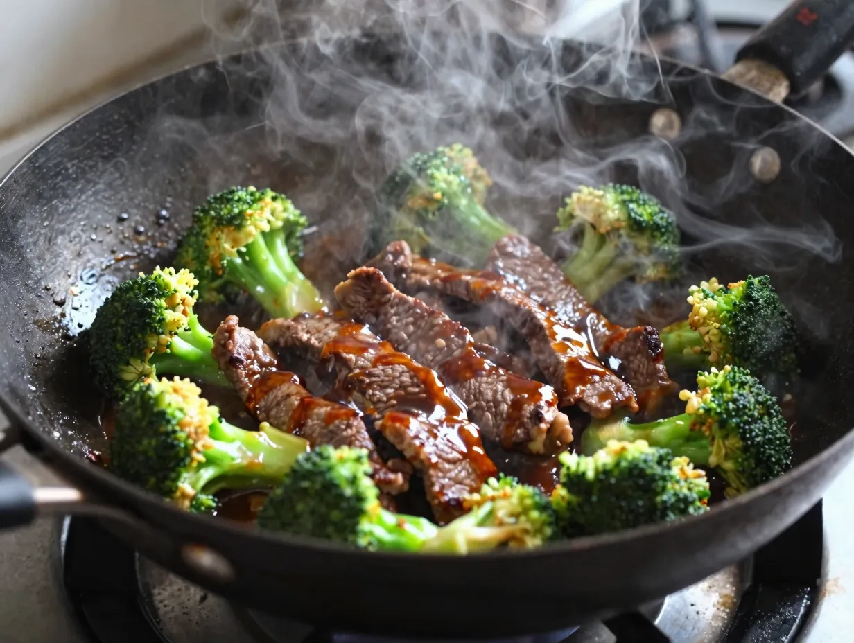 Quick beef and broccoli stir fry