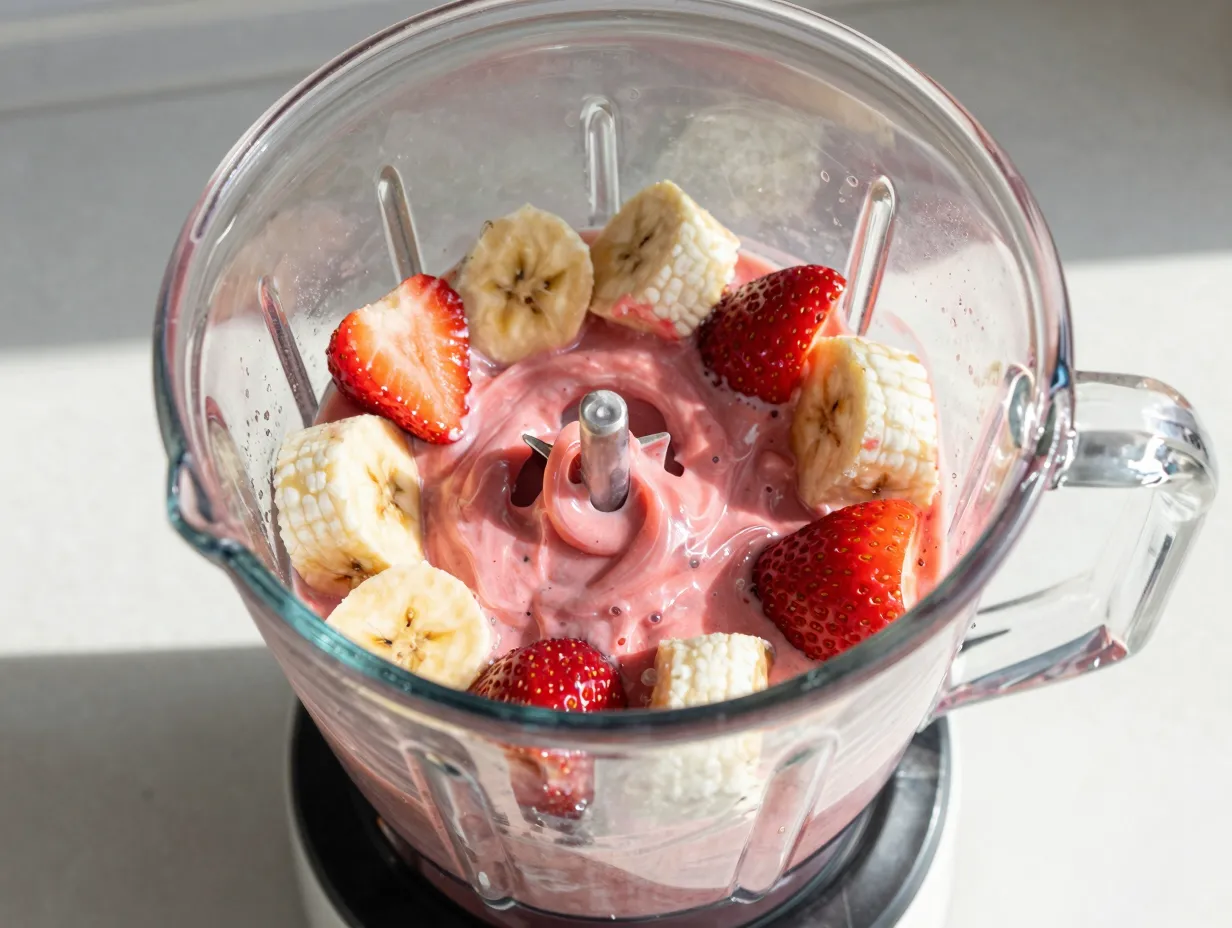 Blender method with frozen fruit