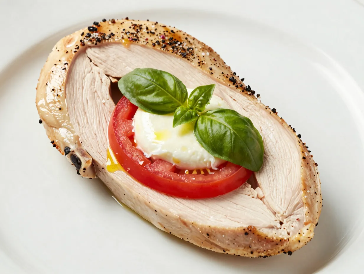 Caprese stuffed chicken breast