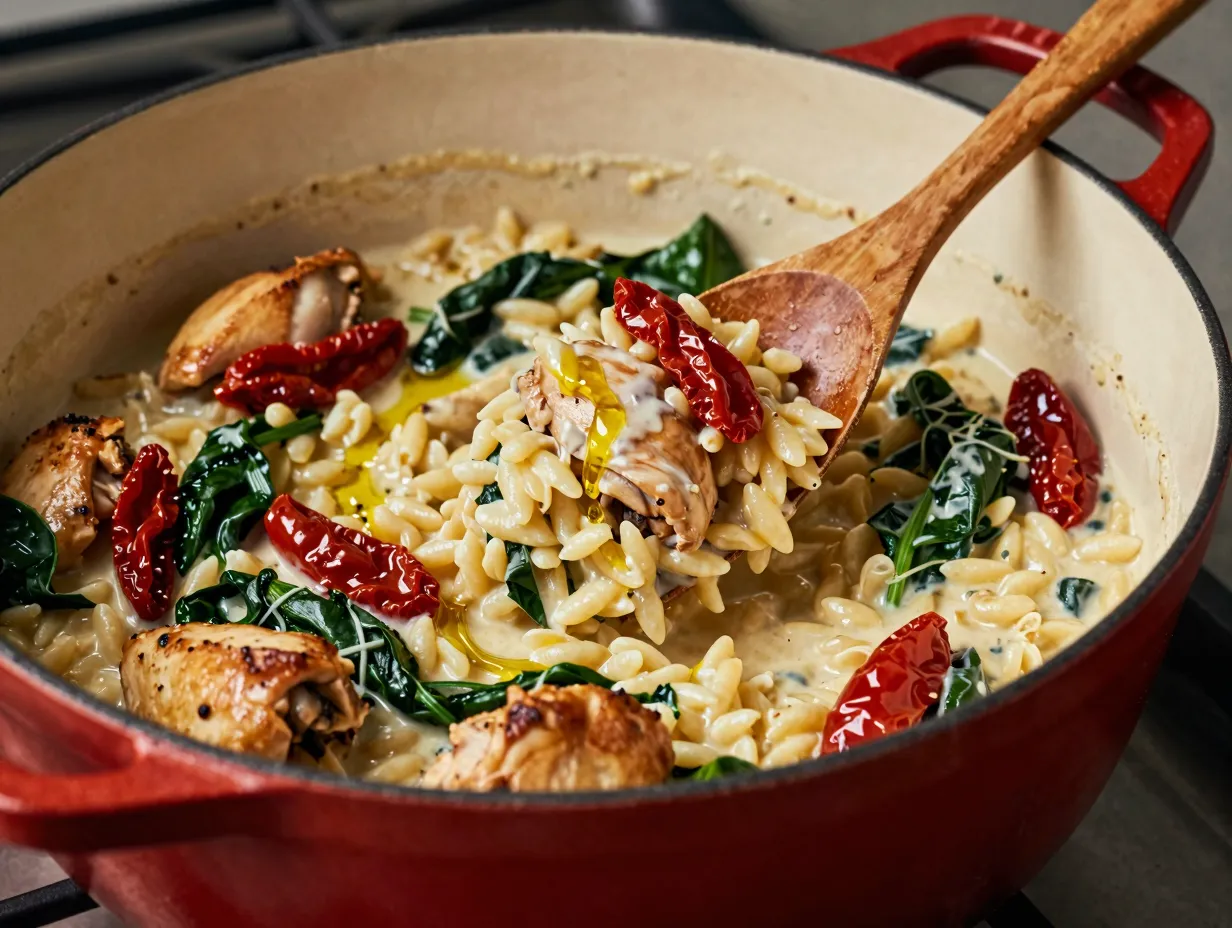 One pot italian chicken orzo