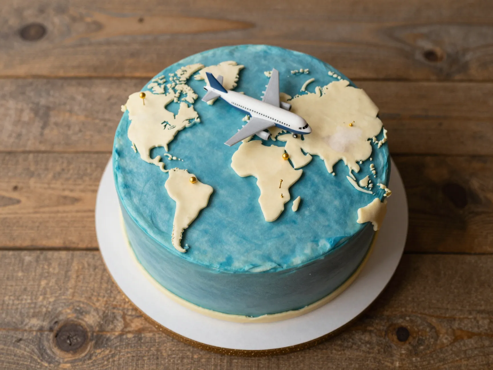 The travel map adventure cake