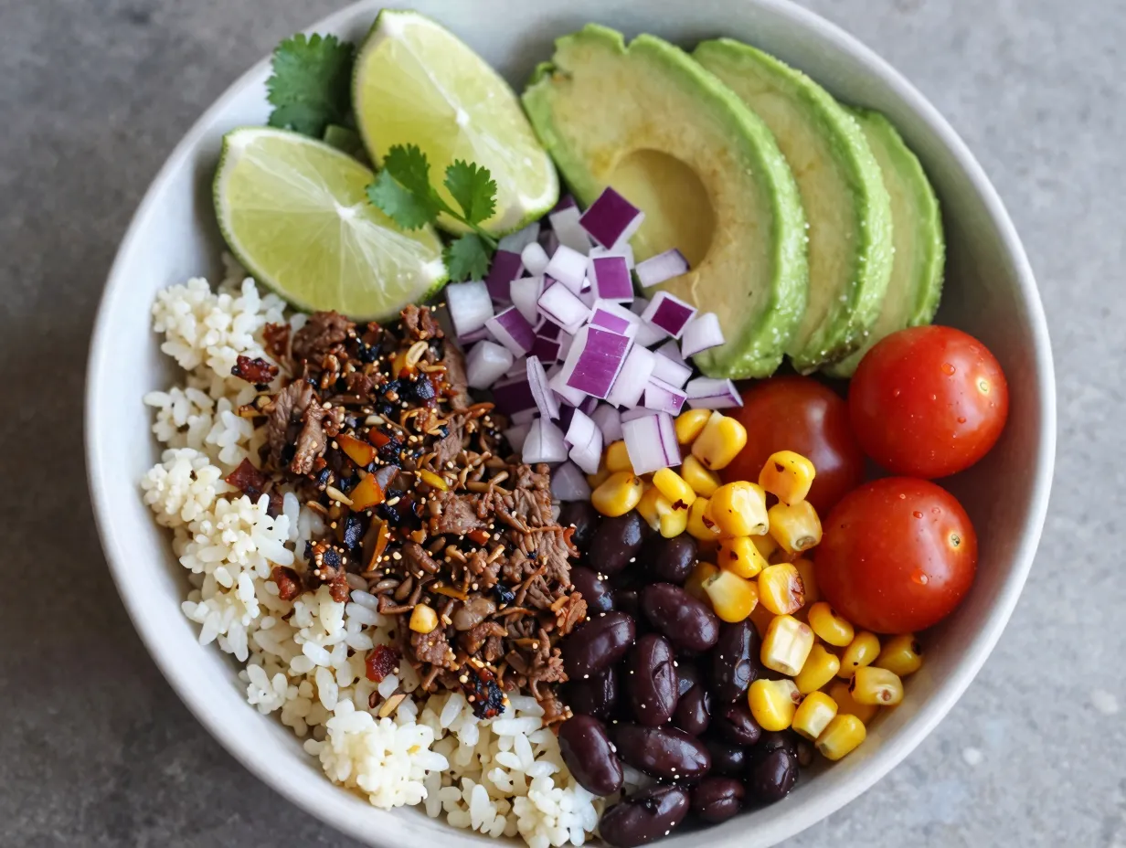 Spicy chipotle lean beef bowl