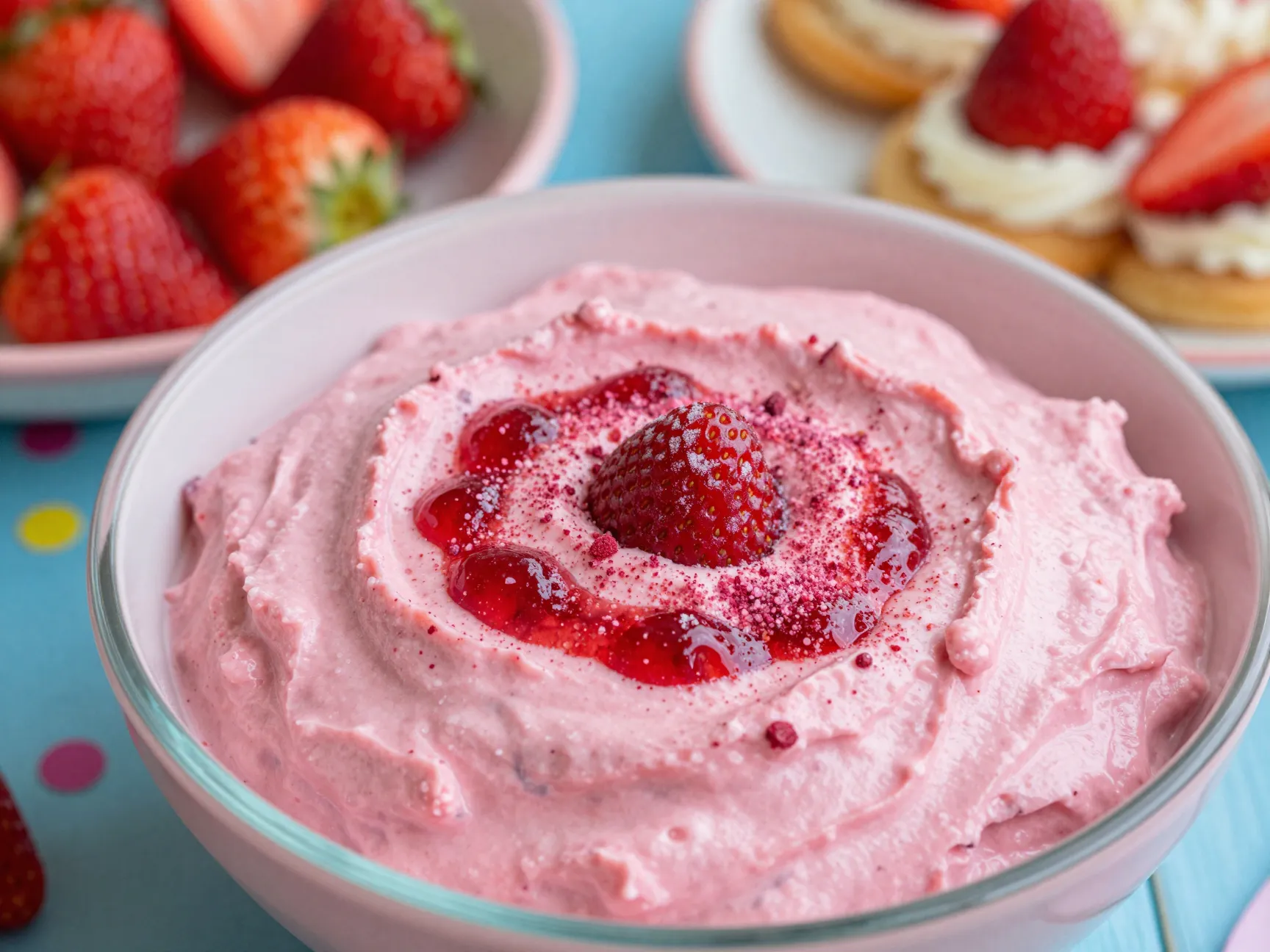 Strawberry cream cheese fruit dip