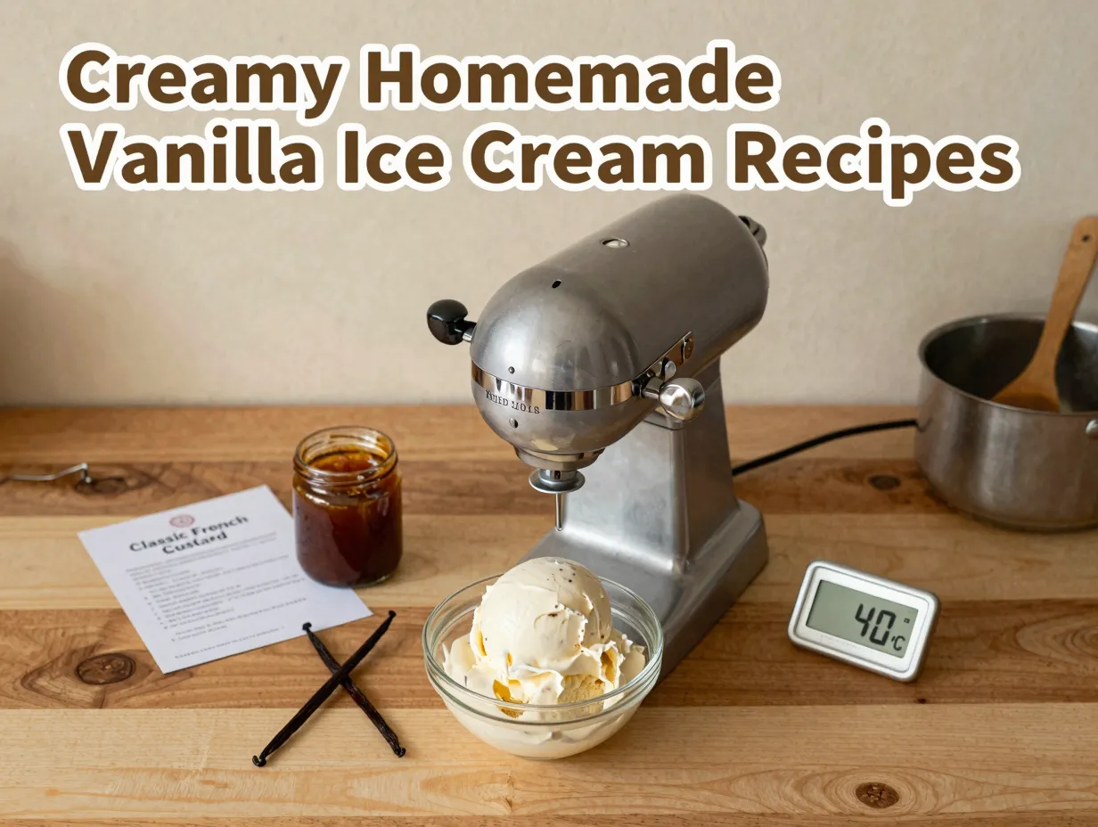 Creamy homemade vanilla ice cream recipes