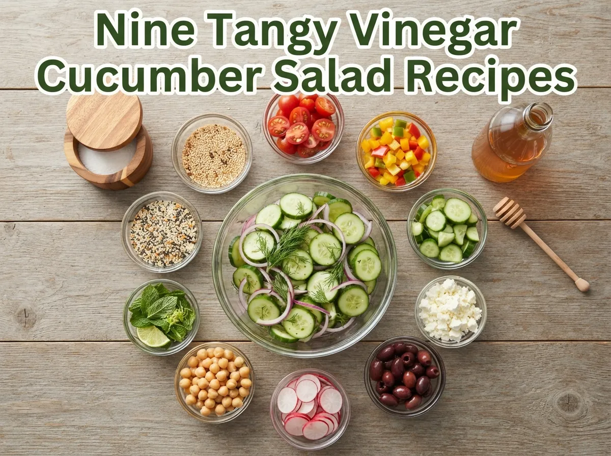 Nine tangy vinegar cucumber salad recipes