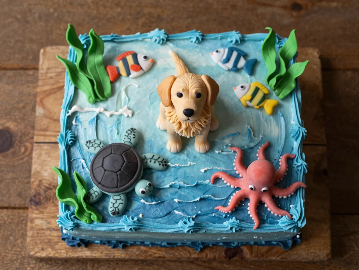 Animal themed cake