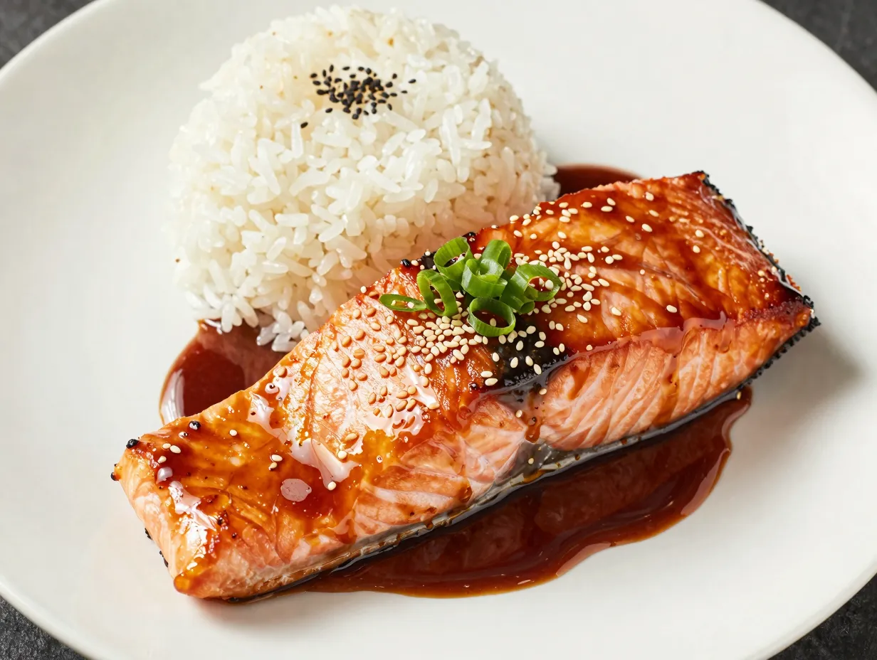 Brown sugar and soy glazed salmon