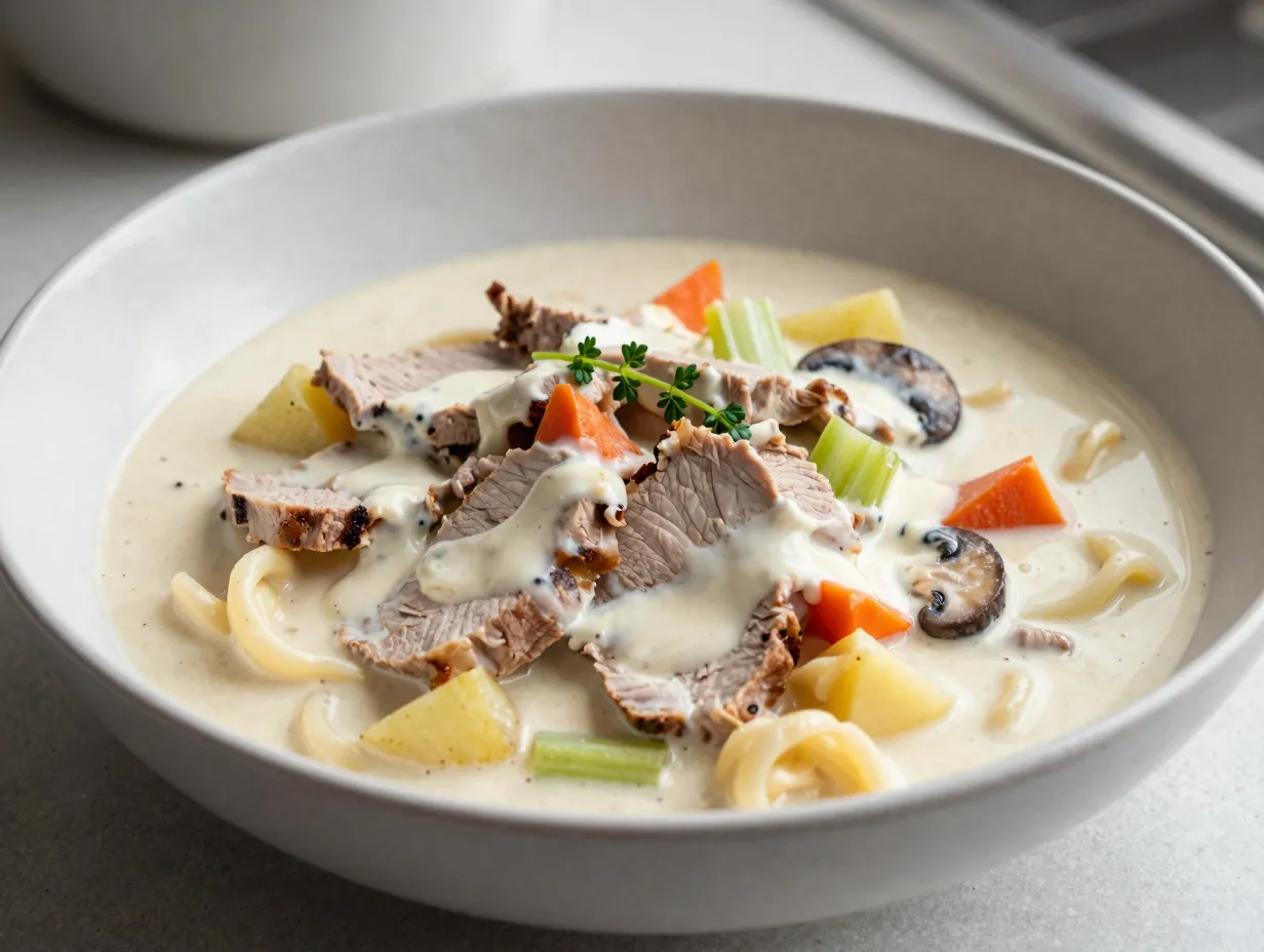 Creamy pork tenderloin stew