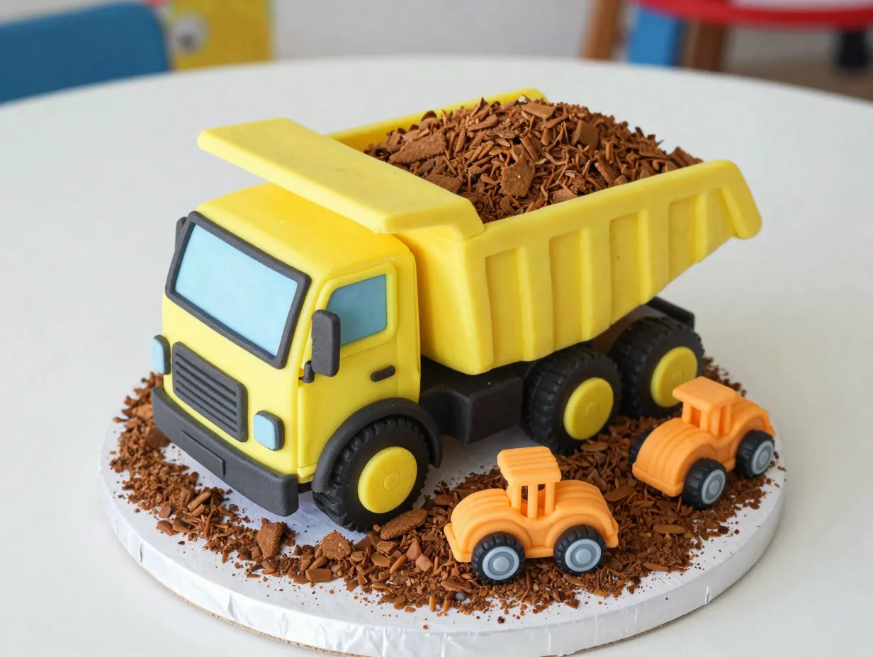 Vehicle themed cake