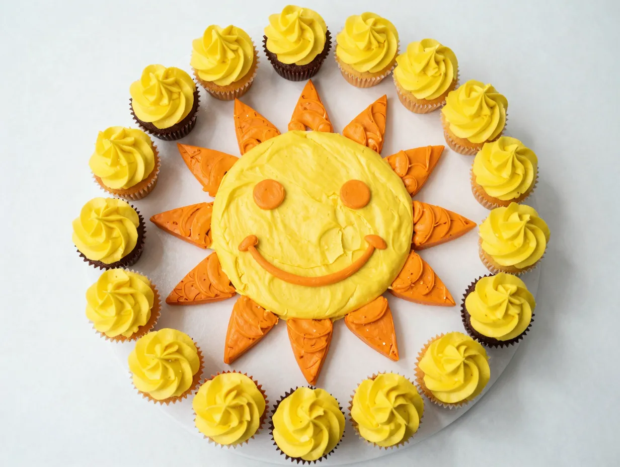Pull apart cupcake cake