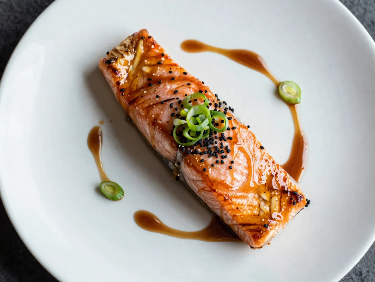Maple miso glazed salmon