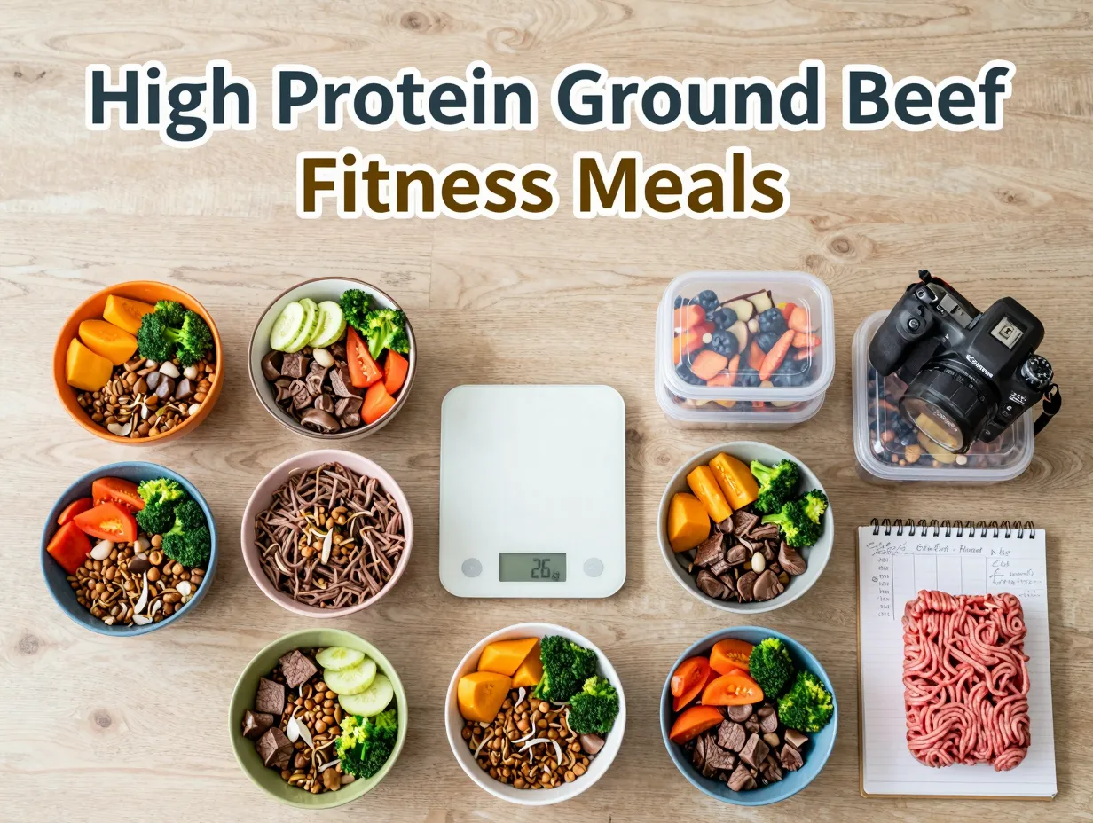 High protein ground beef fitness meals