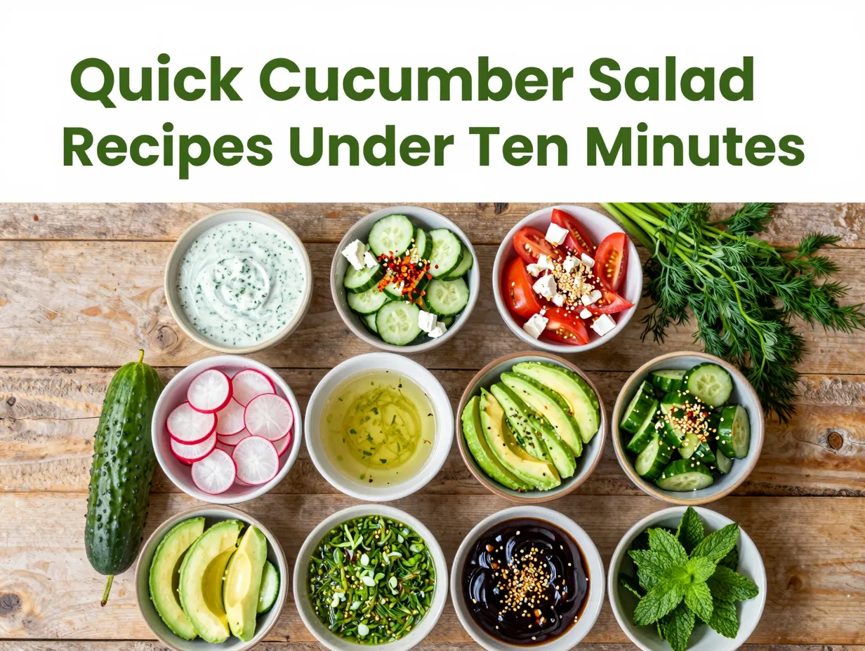 Quick cucumber salad recipes under ten minutes