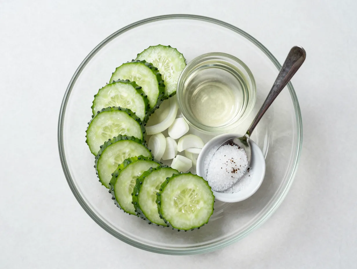 Classic vinegar cucumber salad