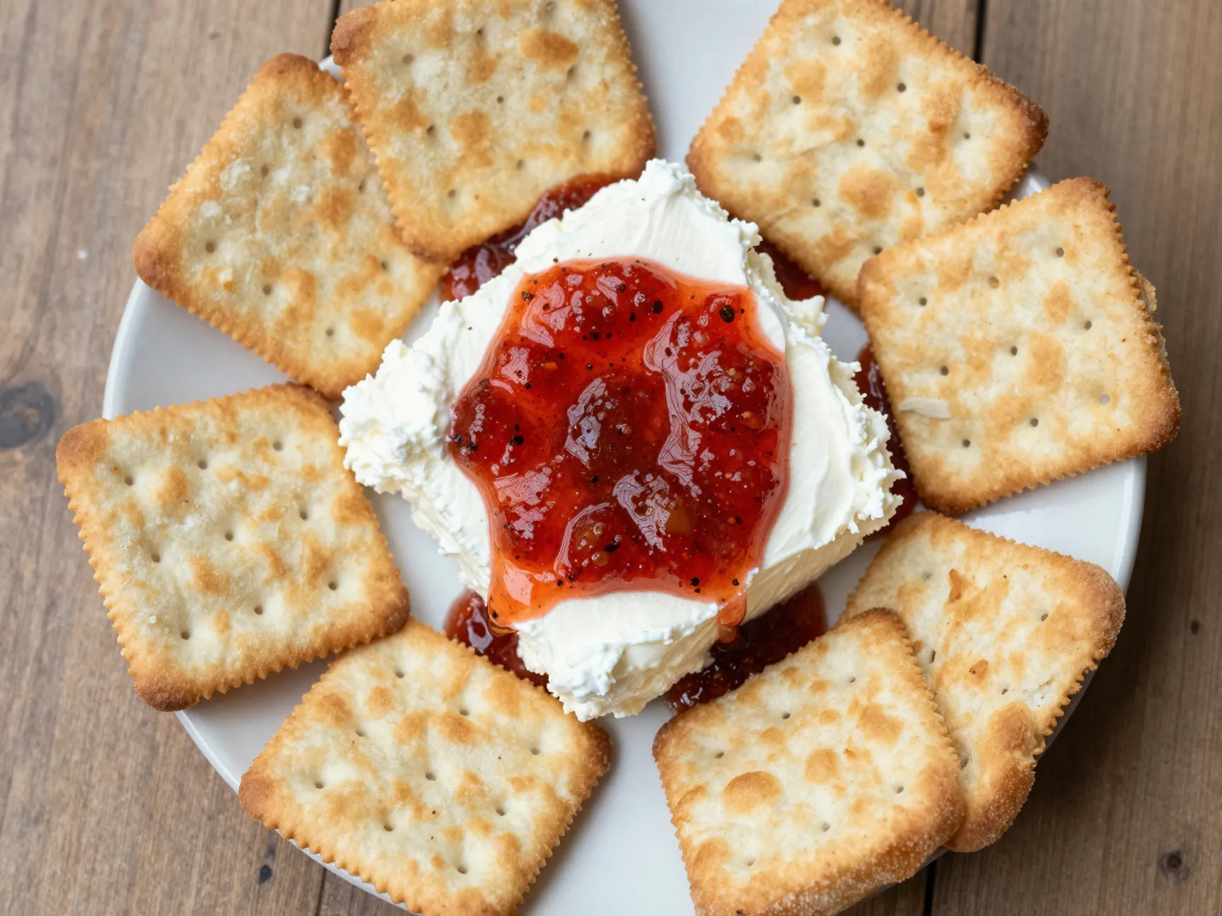 Cream cheese with red pepper jelly