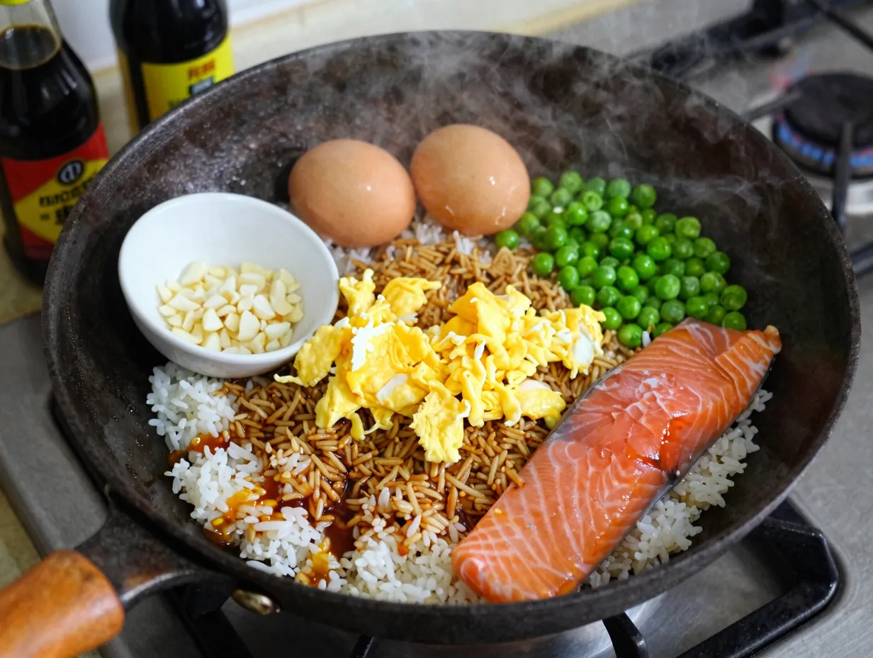 Salmon fried rice
