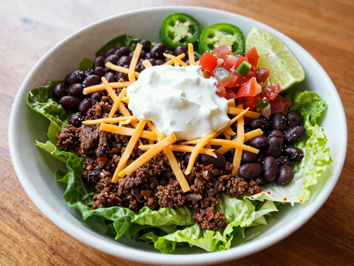 Beef taco salad