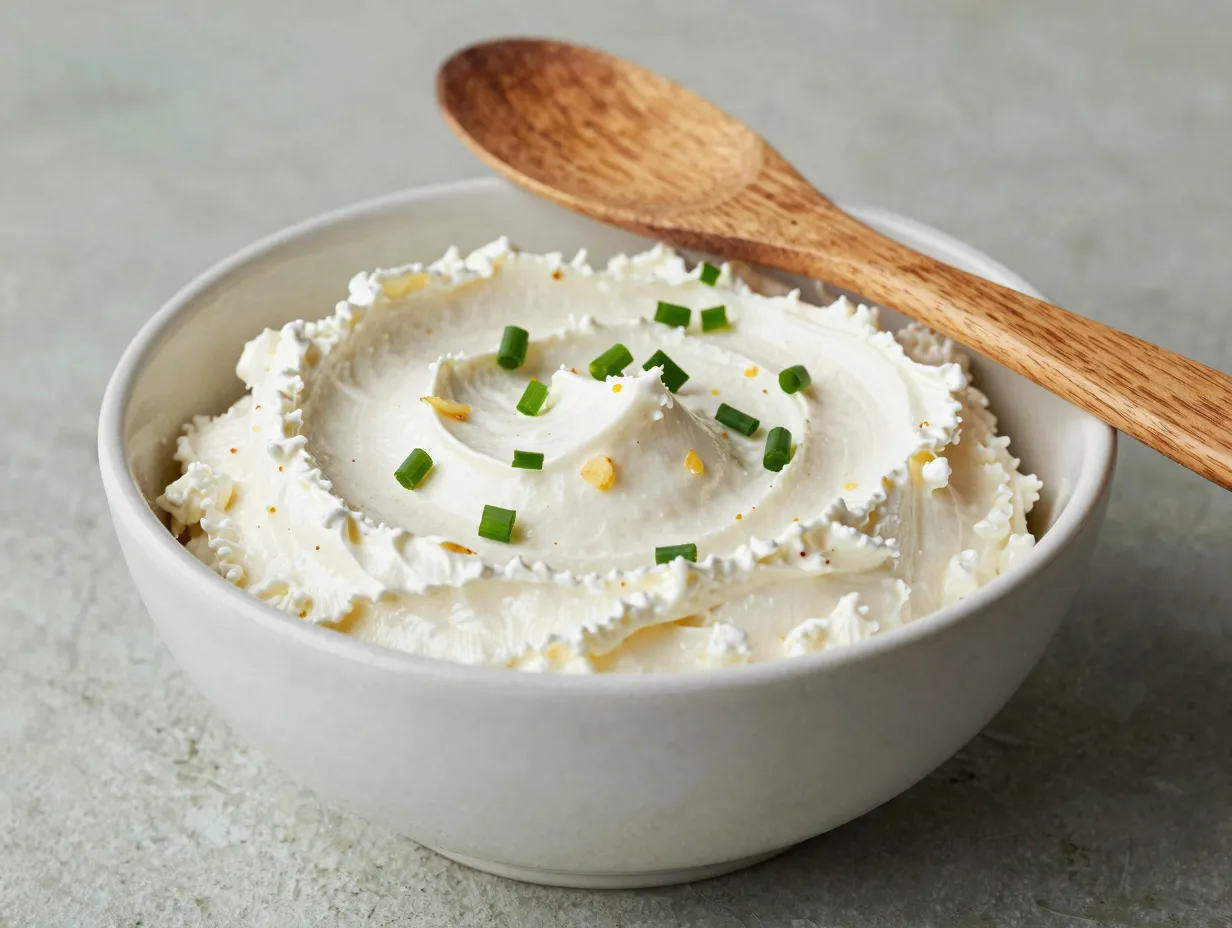 Garlic and chive cream cheese spread