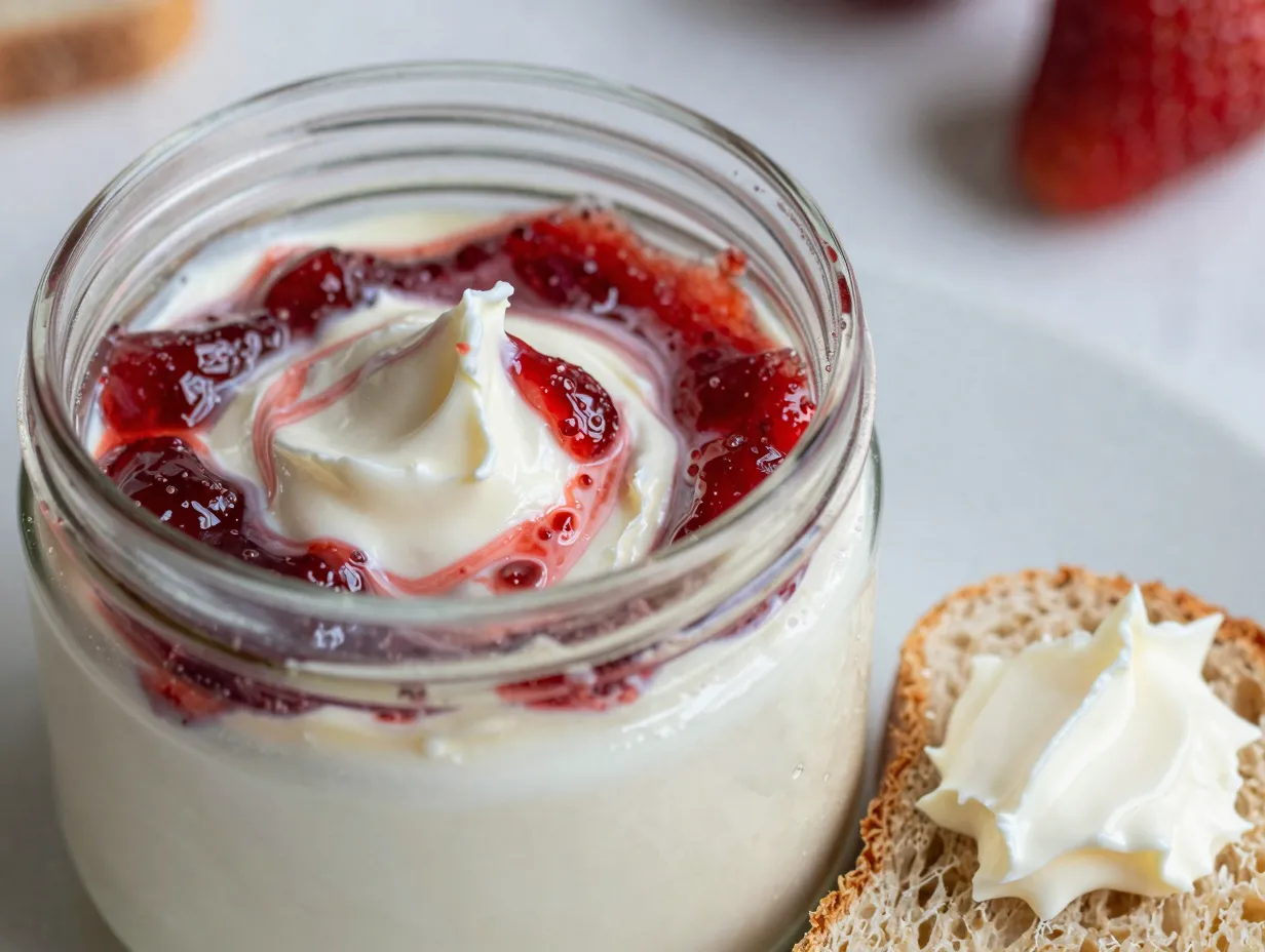 Fruit flavored cream cheese spread