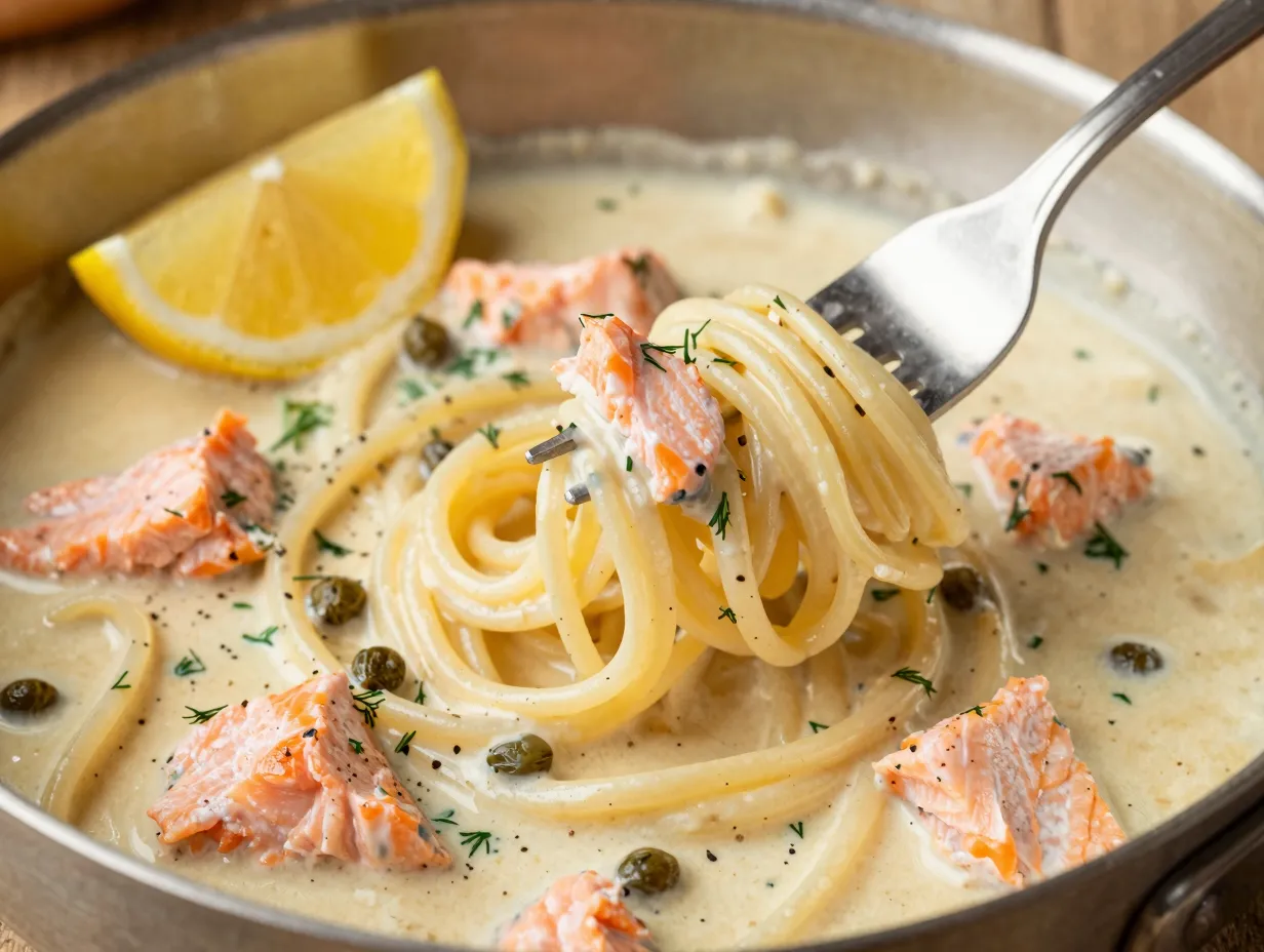 Salmon pasta