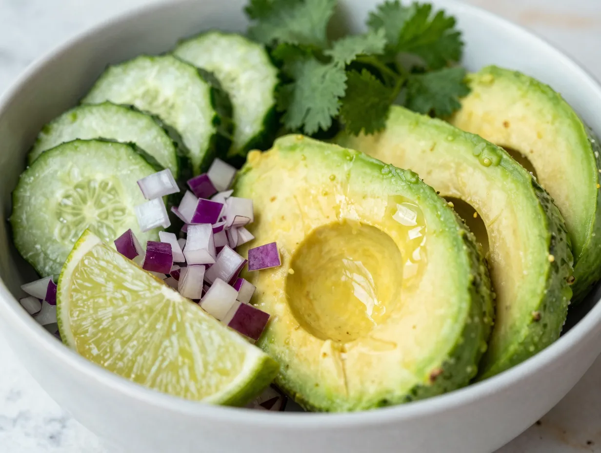 Cucumber avocado salad