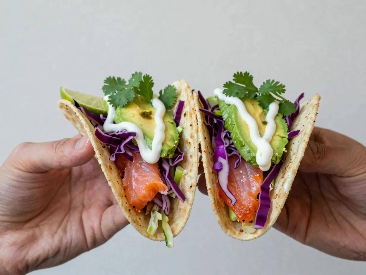 Salmon tacos
