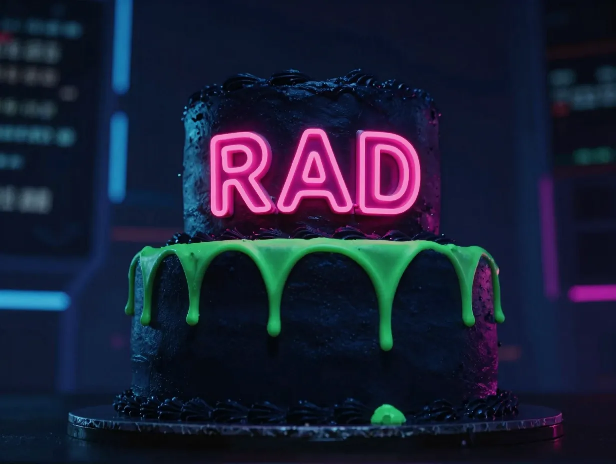 Neon lights cake