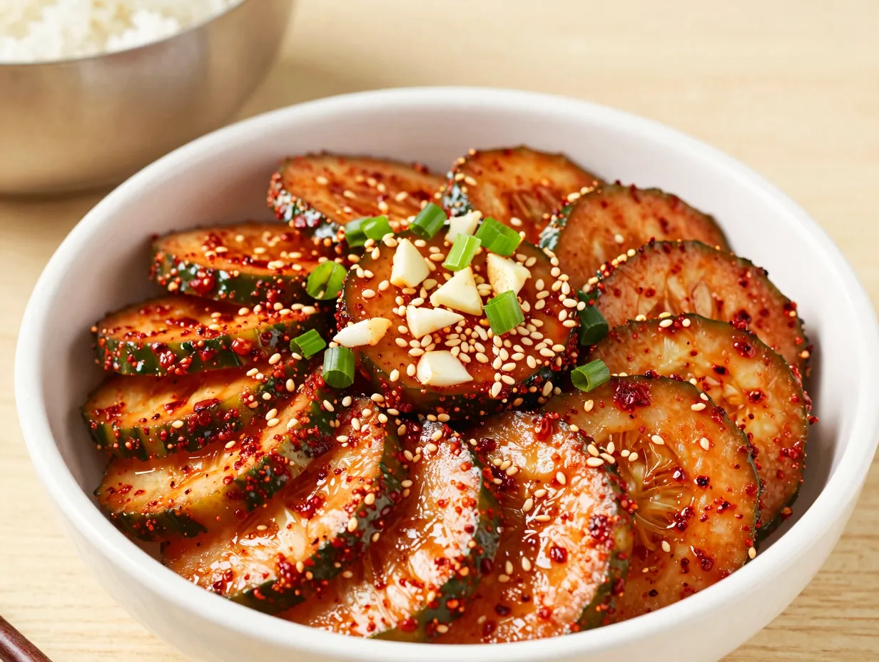 Spicy korean style cucumber salad oi muchim