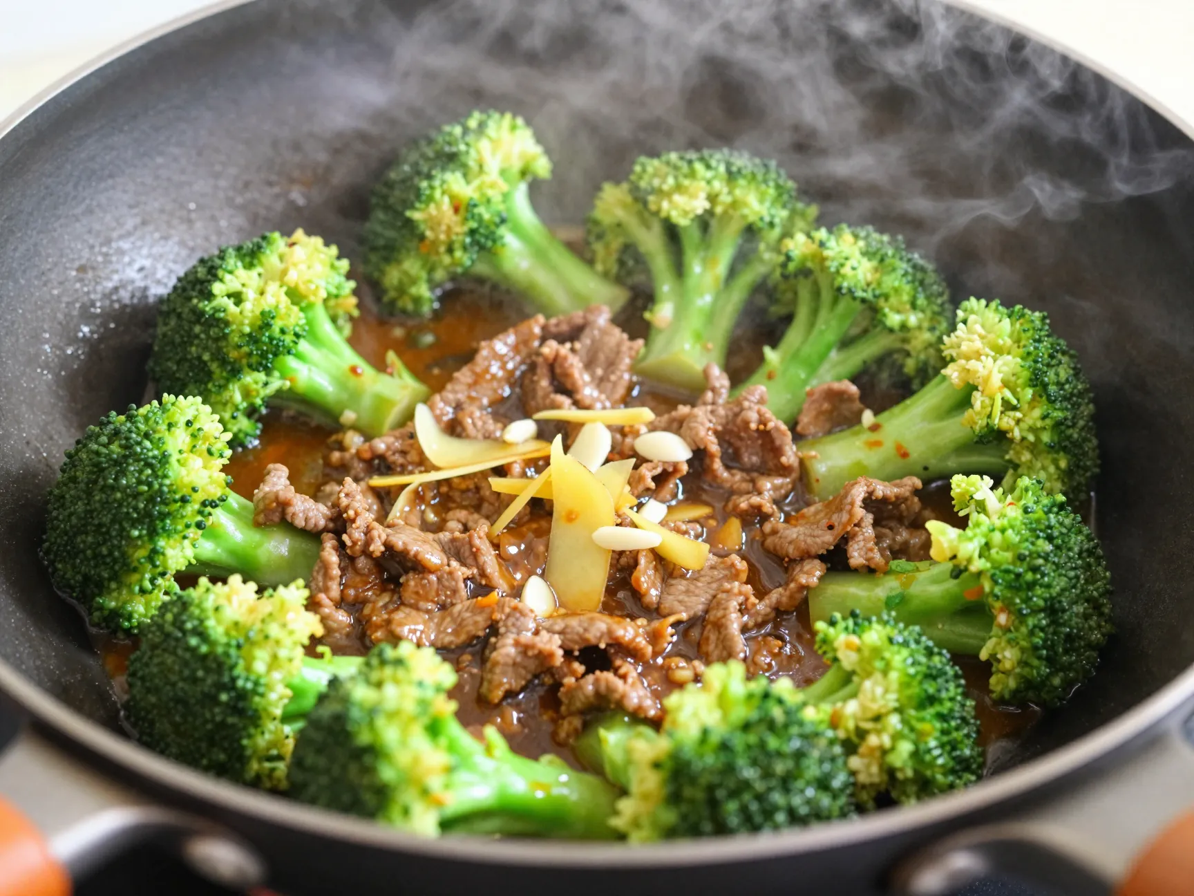 Ground beef and broccoli