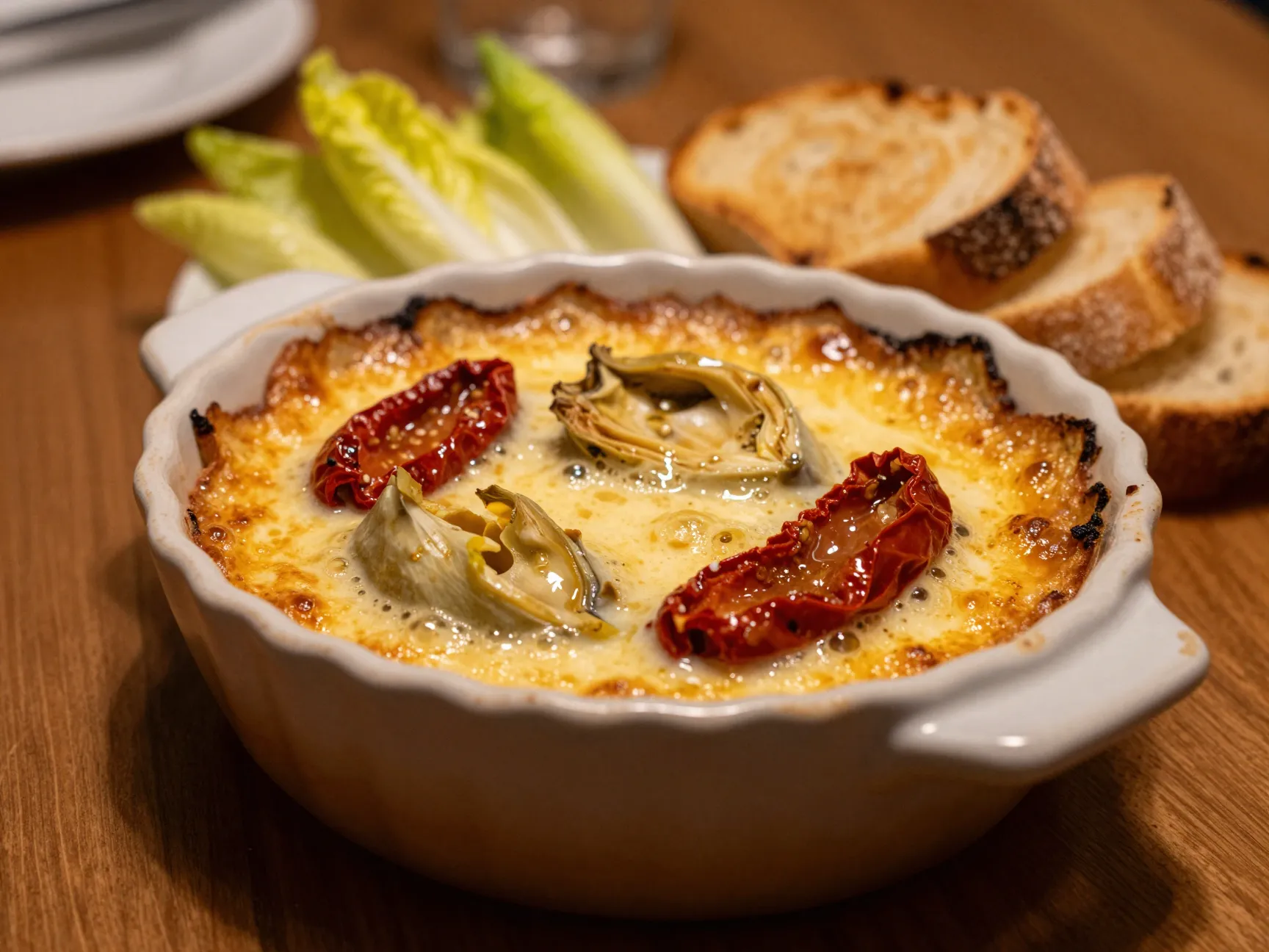 Tuscan artichoke and sundried tomato dip