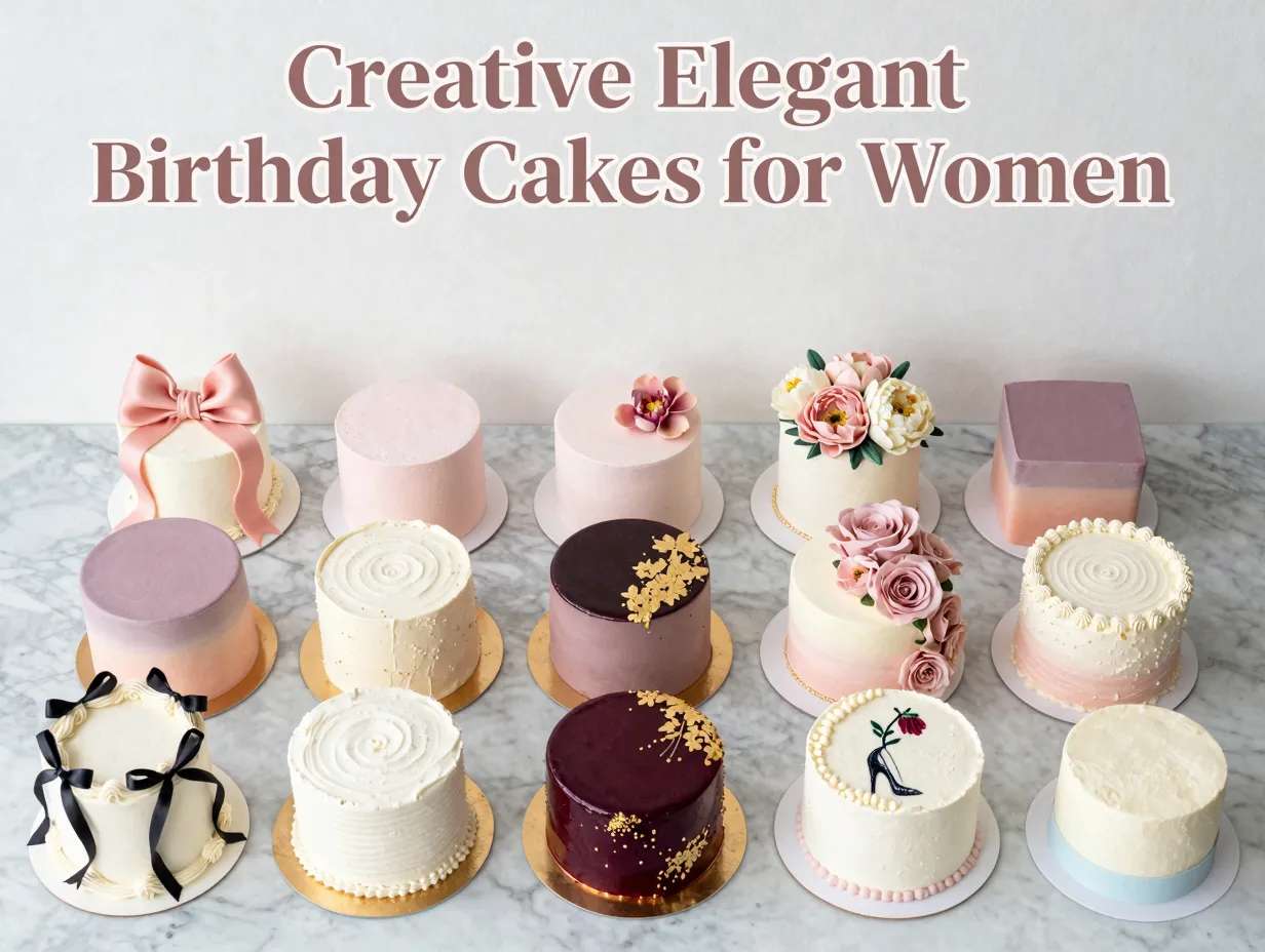 Creative elegant birthday cakes for women