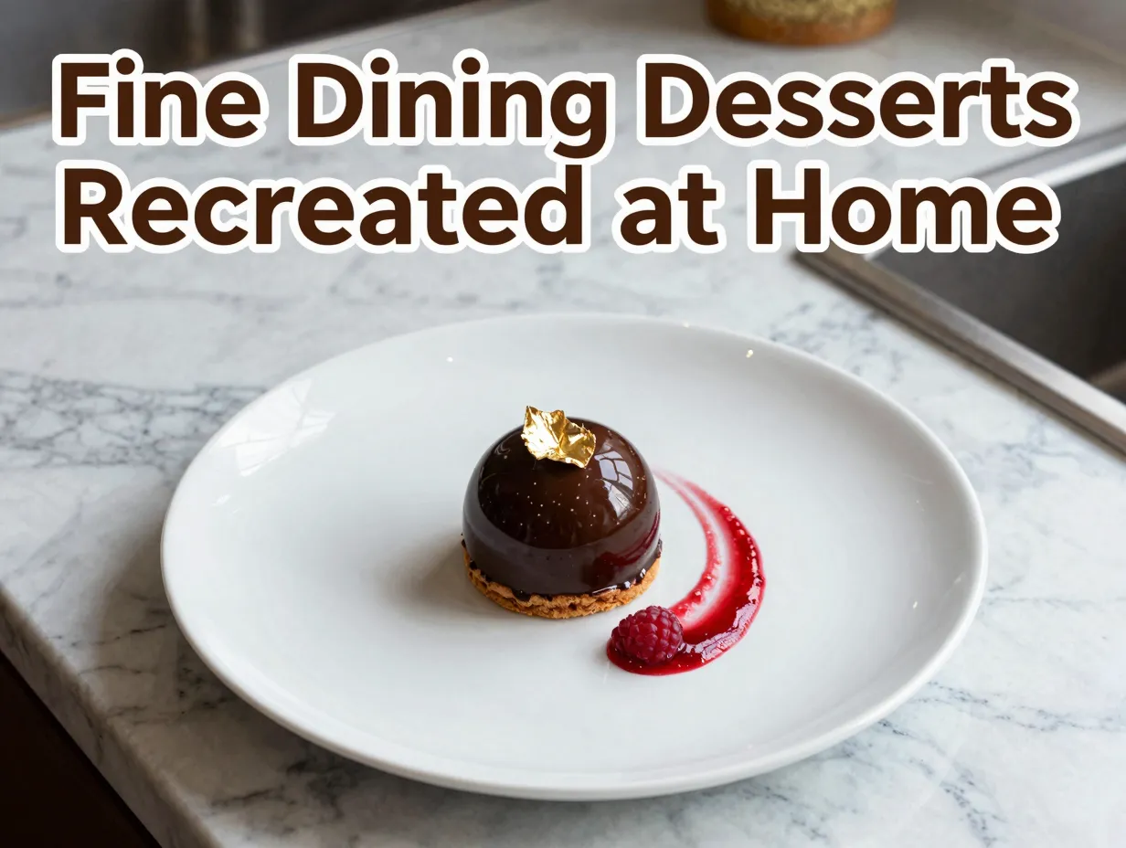 Fine dining desserts recreated at home