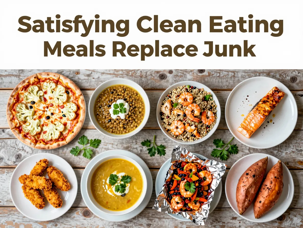 Satisfying clean eating meals replace junk