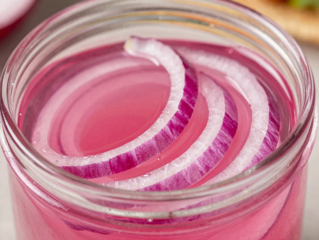 Quick pickled red onions