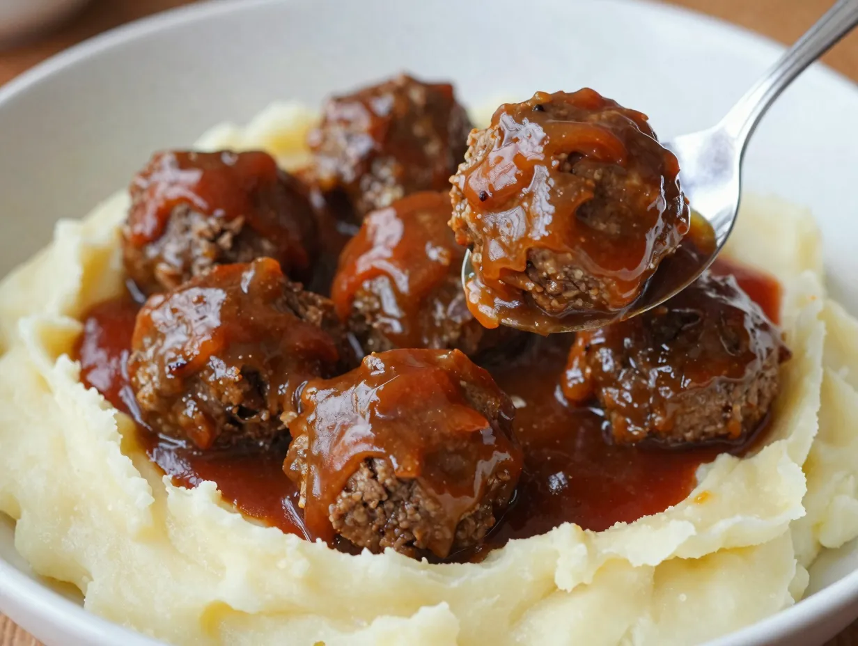 Sweet and tangy homemade crockpot meatballs