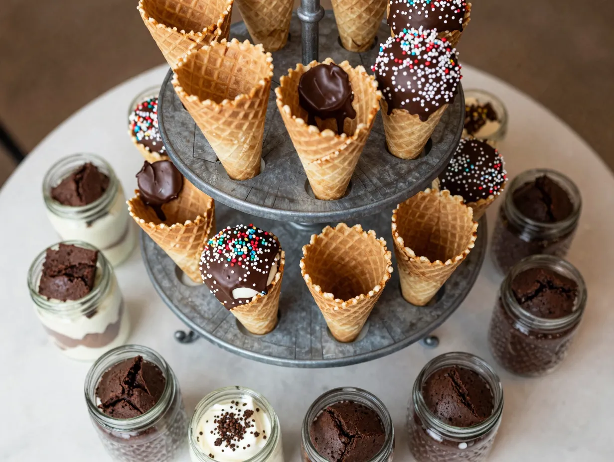 The waffle cone and vessel station
