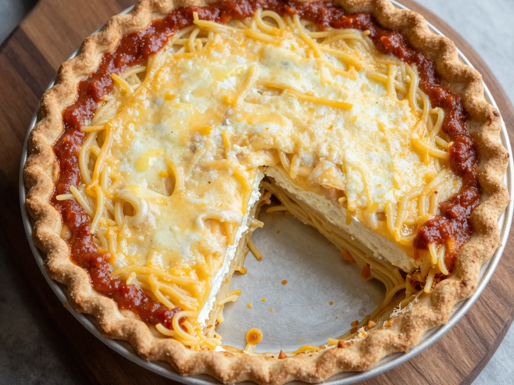 Spaghetti pie