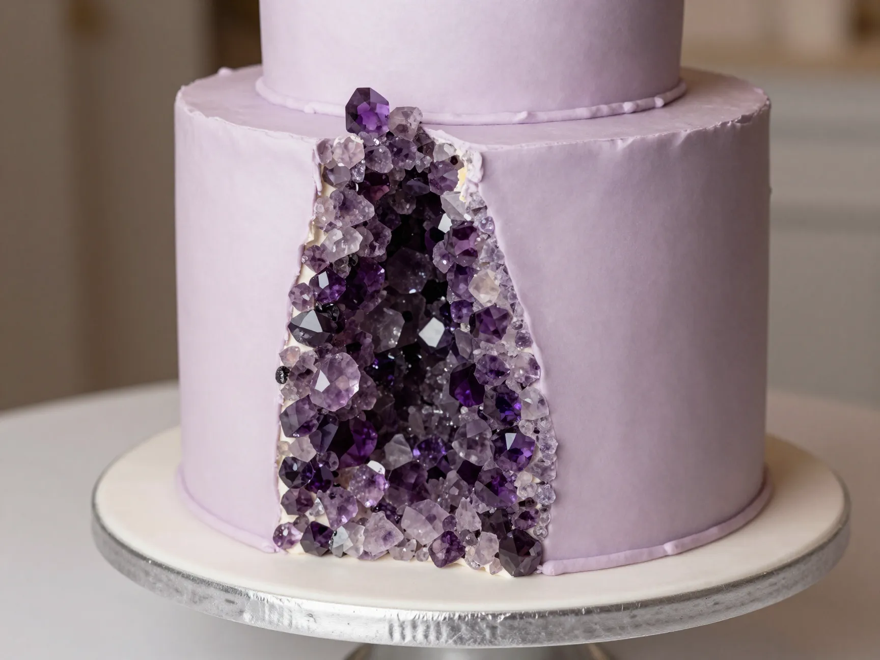 Geode crystal cake