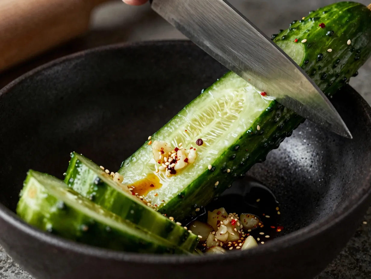 3 smashed cucumber salad