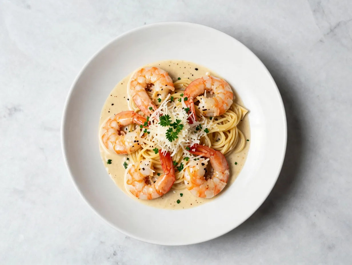 Shrimp scampi pasta