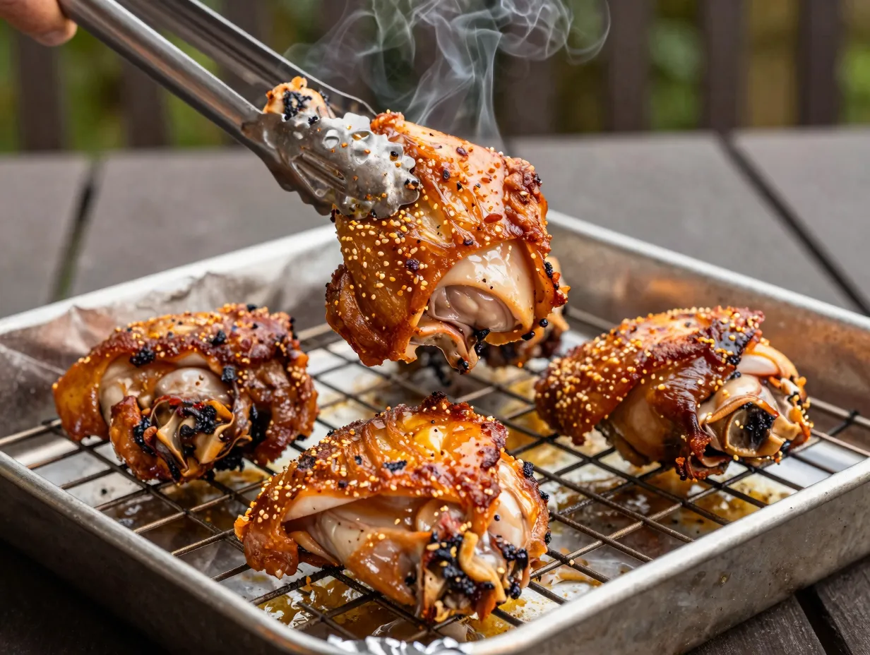 Smoked chicken thighs